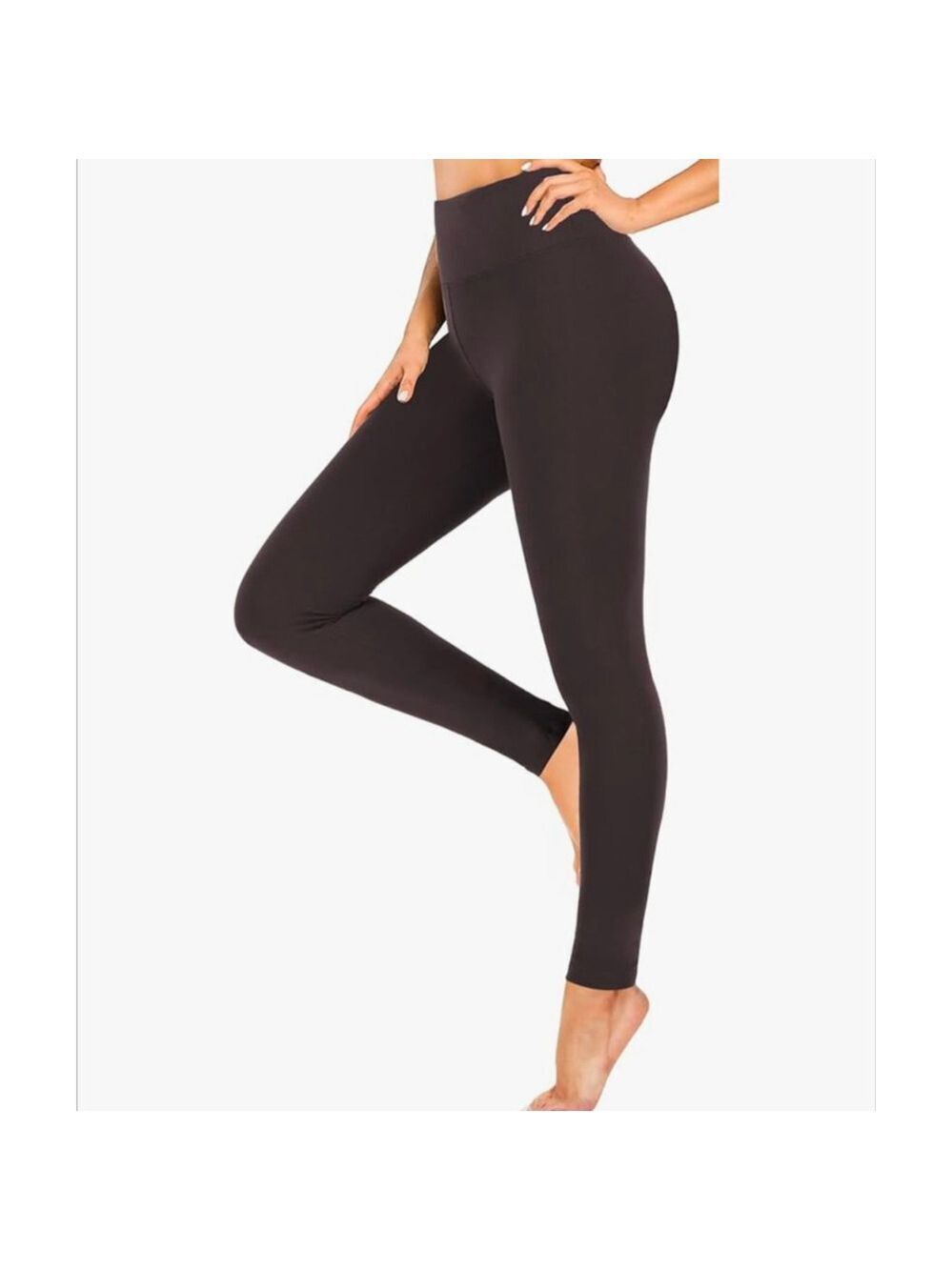 Women's Heathyoga Leggings, Size Large Black